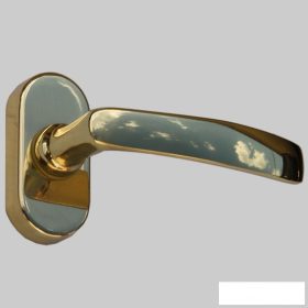   Páró Erkélykilincs Réz Pozíciónáló Mechanikával Nagyalakú Ablakfélkilincs Kilincs