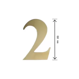 Lézervágott Házszám 2 Réz