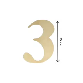 Lézervágott Házszám 3 Réz