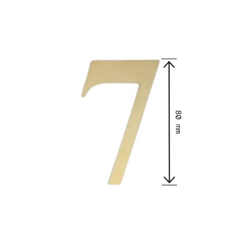 Lézervágott Házszám 7 Réz