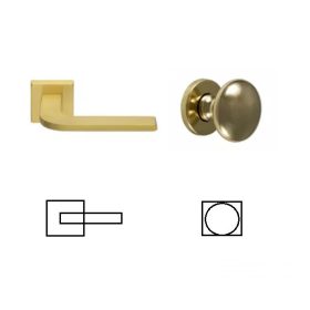 Bimyou Olasz Négyzetrozettás Réz BB Gomb/Kilincs