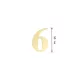 Lézervágott Szobaszám 6/9 Réz