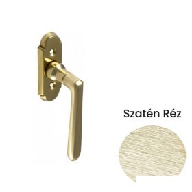   Alt Wien Szatén Súrolt Réz Nagyalakú Ablakfélkilincs Hagyományos