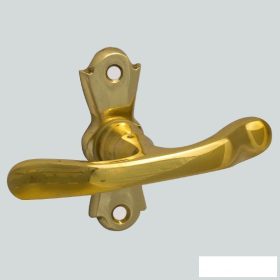   Alt Wien Ablak "T" Kilincs Hajlított Szatén Súrolt Réz