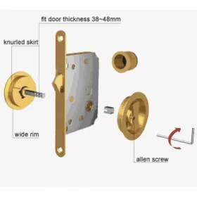 Tolóajtó Zár Szett Réz (Zárható)