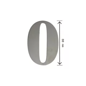 Lézervágott Házszám 0 Fényes króm