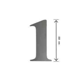 Lézervágott Házszám 1 Fényes króm