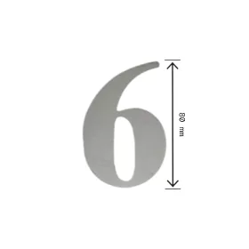 Lézervágott Házszám 6/9 Fényes króm