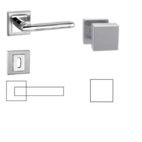 Daniela Eco Négyzetrozettás Fényes Króm PZ Gomb/Kilincs