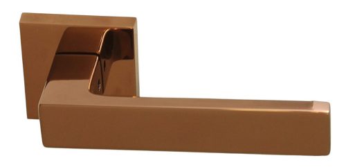 Matrix Négyzetrozettás Rose Gold Pvd Bevonat Fényes Króm Csak Kilincs Felső Rozettán