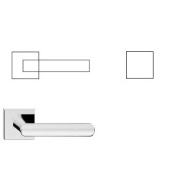 Luna Négyzetrozettás Fényes Króm PZ Gomb/Kilincs
