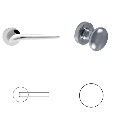 Júlia Buton/mâner BB cromat strălucitor