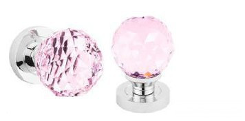 Diamond Pink-  Rózsaszín Kristály Gomb Forgó