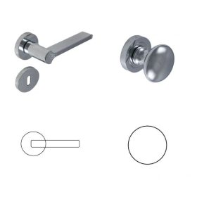 Art Deco "G03" Fényes Króm BB  Gomb/Kilincs