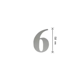 Lézervágott Szobaszám 6/9 Fényes Króm