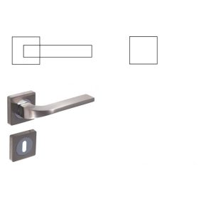   Style Light Négyzetrozettás Szatén Króm Felület PZ  Gomb/Kilincs