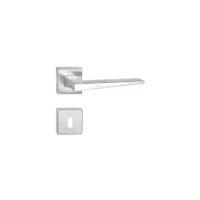   Pop Kilincsgarnitúra Négyzetrozettás Szatén Króm Felület BB (Maestro)