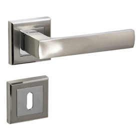   Maffia Négyzetrozettás Szatén Króm Felület BB Gomb/Kilincs