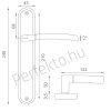 Figo Pajzsos Szatén Króm Felület 90 mm PZ