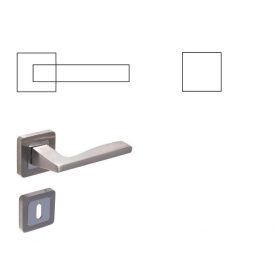   Trend Light Szatén  Négyzetrozettás Szatén Króm Felület BB  Gomb/Kilincs