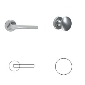   Master Olasz Körrozettás Szatén Króm Felület BB Gomb/Kilincs