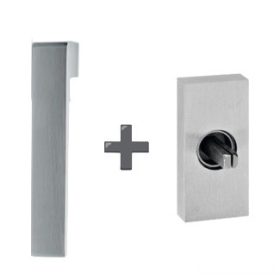   Techna Olasz Négyzetrozettás Szatén Króm Bukó-nyíló kilincs