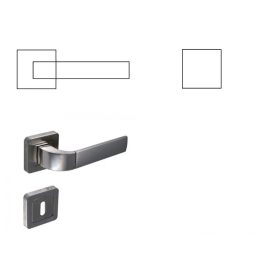   Primo Négyzetrozettás Szatén Króm Felület BB Gomb/Kilincs