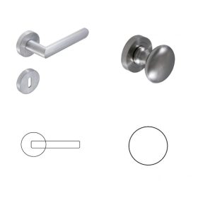 Luna Körrozettás Szatén Króm Felület PZ Gomb/Kilincs