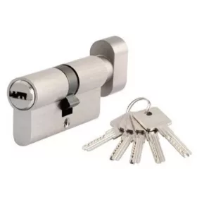 Anbo Gombos Hengerzárbetét 40/40 Szatén króm