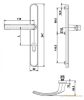 Hero Ovál Biztonsági Szatén Króm Felület 90 mm PZ Gomb/Kilincs