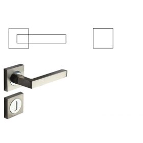   New Line Négyzetrozettásletes Rozettával Fényes És Matt Króm BB Gomb/Kilincs