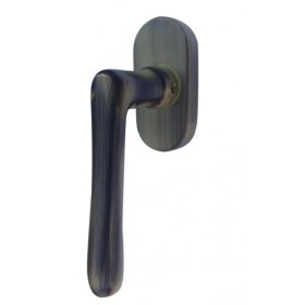   Nosztalgia Antik súrolt felület Nagyalakú Ablakfélkilincs Pozíciónáló Mechanikával