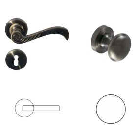 Rose Antik Súrolt Felület BB  Gomb/Kilincs