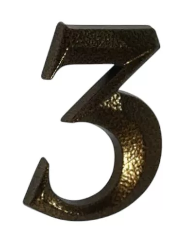 3 Antik bronz házszám