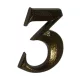 3 Antik bronz házszám
