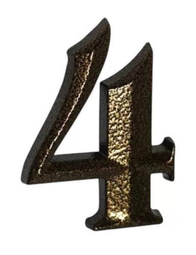 4 Antik bronz házszám