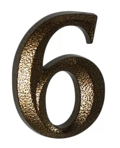 6 és 9 Antik bronz házszám