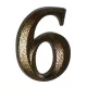 6 és 9 Antik bronz házszám