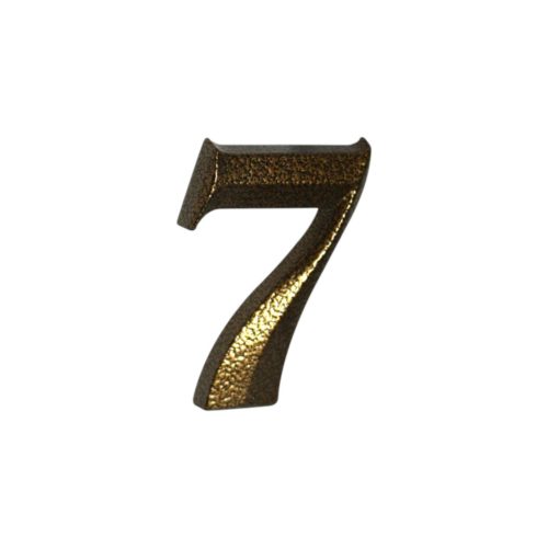 7 Antik bronz házszám