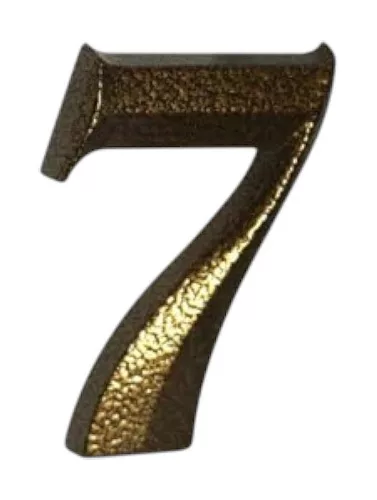 7 Antik bronz házszám
