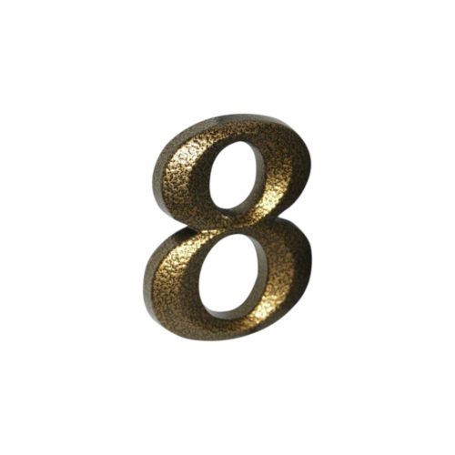 8 Antik bronz házszám