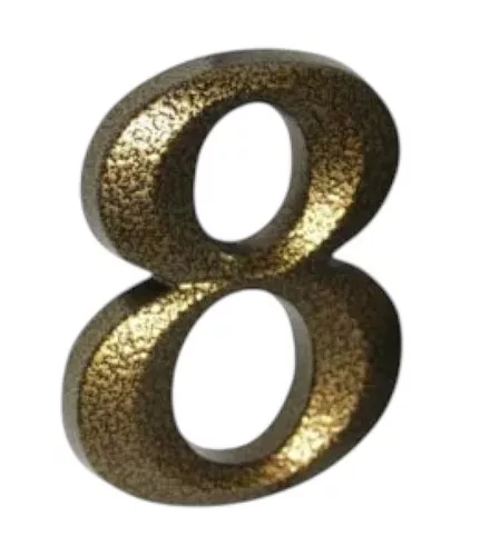 8 Antik bronz házszám