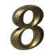 8 Antik bronz házszám