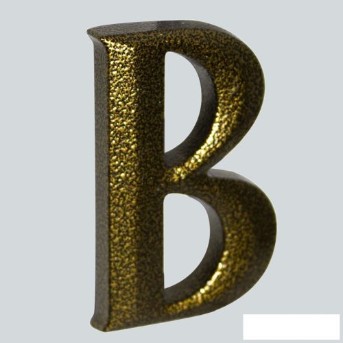B Antik bronz házhoz betű