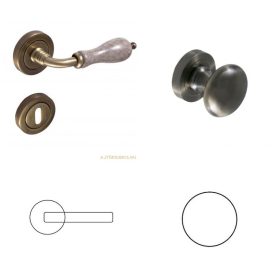   Sorrento Porcelán Nyelú Antik Súrolt Felület PZ Gomb/Kilincs