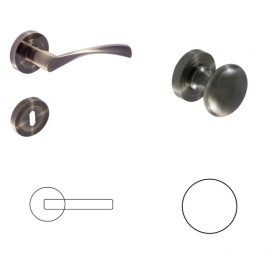   Gréta Pro Körrozettás Antik Súrolt Felület PZ  Gomb/Kilincs