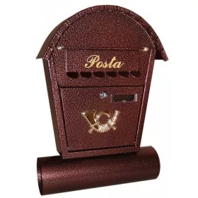   Postaláda Spi 2  Íves  Domború Tetős  Újságtartós   Antik Bronz