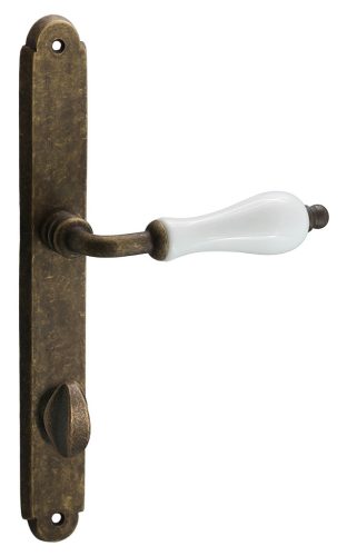 Samoha-Diána Pajzsos Fehér Porcelán Betétes Patinás Antik 55 mm WC