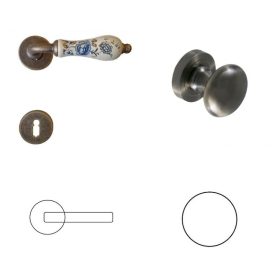   Samoha-Diána Patinás Fehér Porcelán Patinás Antik BB Gomb/Kilincs