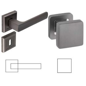   Maffia Négyzetrozettás Antracit/Grafit Szürkeszín BB Gomb/Kilincs